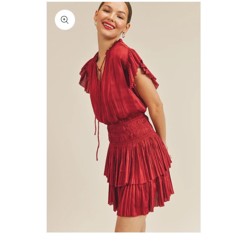 The Reset_Deep Red_Gabrielle Dress_L